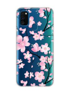 Прозорий чохол на Samsung Galaxy M30s/М21  :: Квітуча сакура (принт 282)