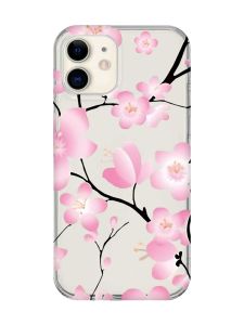 Прозорий чохол на iPhone 12 mini :: Квітуча сакура (принт 282)