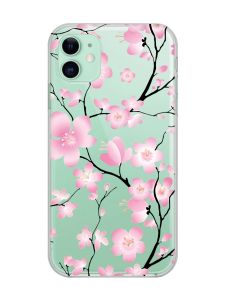 Прозорий чохол на Apple iPhone 11 (6,1) :: Квітуча сакура (принт 282)