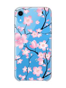 Прозорий чохол на iPhone XR :: Квітуча сакура (принт 282)