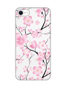 Прозорий чохол на iPhone SE 2020 :: Квітуча сакура (принт 282)