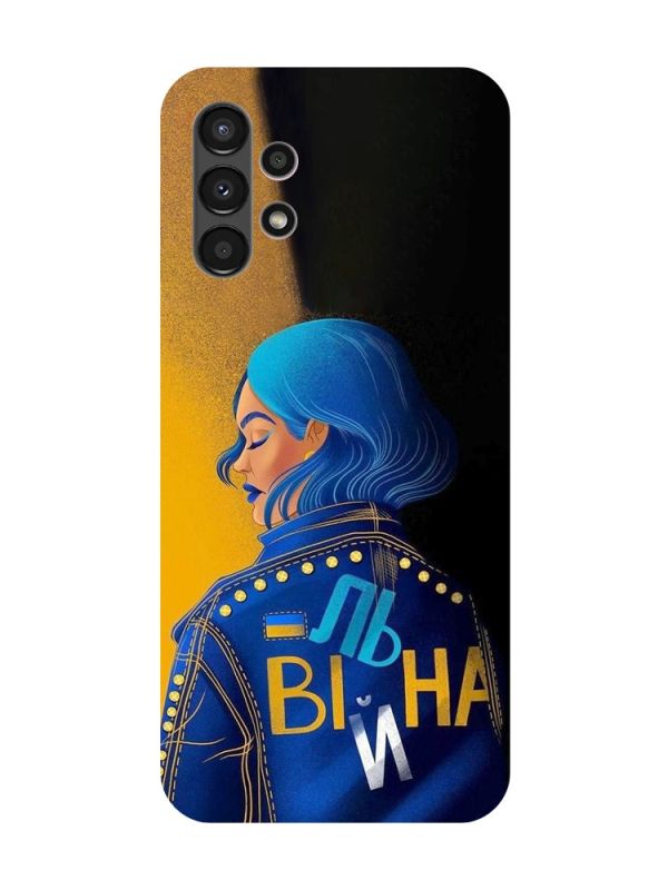 Матовий чохол з рожевими боками на Samsung A13 4G :: Вільна (принт 252)