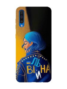 Матовий чохол з рожевими боками на Samsung Galaxy A50 (2019) A505 :: Вільна (принт 252)