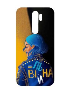 Матовий чохол з рожевими боками на Xiaomi Redmi Note 8 Pro :: Вільна (принт 252)