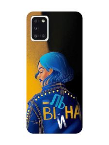 Матовий чохол з чорними боками на Samsung Galaxy A31 :: Вільна (принт 252)