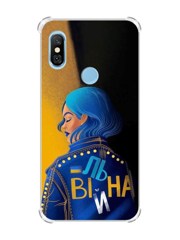 Чохол з потовщеними кутами на Xiaomi Redmi Note 6 Pro :: Вільна (принт 252)