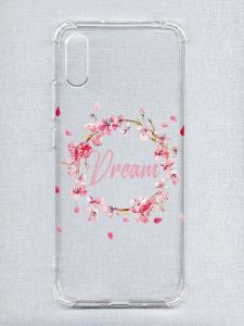 Чохол з потовщеними кутами на Xiaomi Redmi 9A :: Віночок з сакури (принт 284)