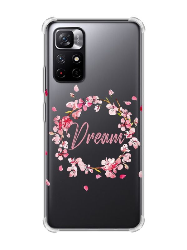 Чохол з потовщеними кутами на Xiaomi Redmi Note 11 5G :: Віночок з сакури (принт 284)