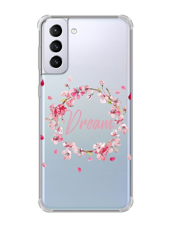 Чохол з потовщеними кутами на Samsung Galaxy S21 Plus :: Віночок з сакури (принт 284)