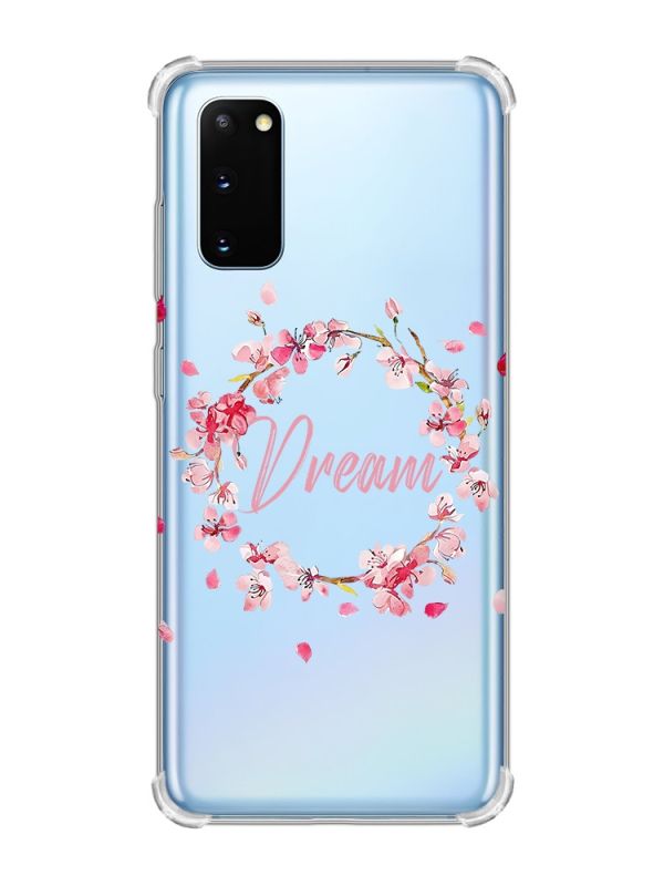 Чохол із потовщеними кутами на Samsung Galaxy S20 Plus :: Віночок з сакури (принт 284)