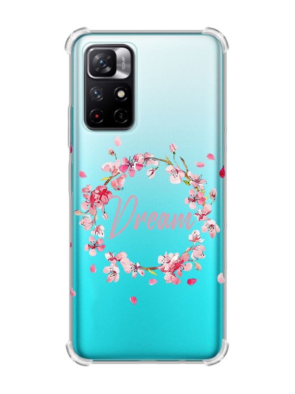 Чохол з потовщеними кутами на Xiaomi Redmi Note 11 4G :: Віночок з сакури (принт 284)