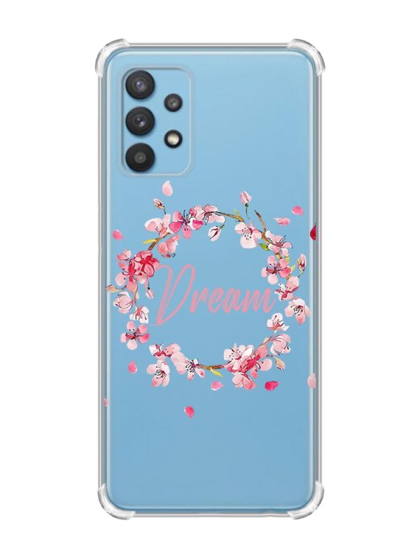 Чохол з потовщеними кутами на Samsung Galaxy A32 :: Віночок з сакури (принт 284)