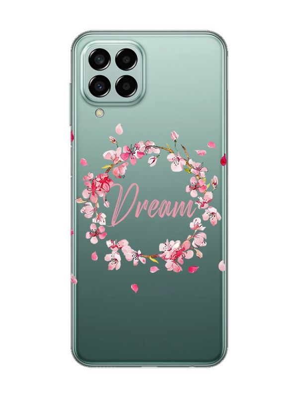 Прозорий чохол на Samsung Galaxy M33 5G :: Віночок з сакури (принт 284)