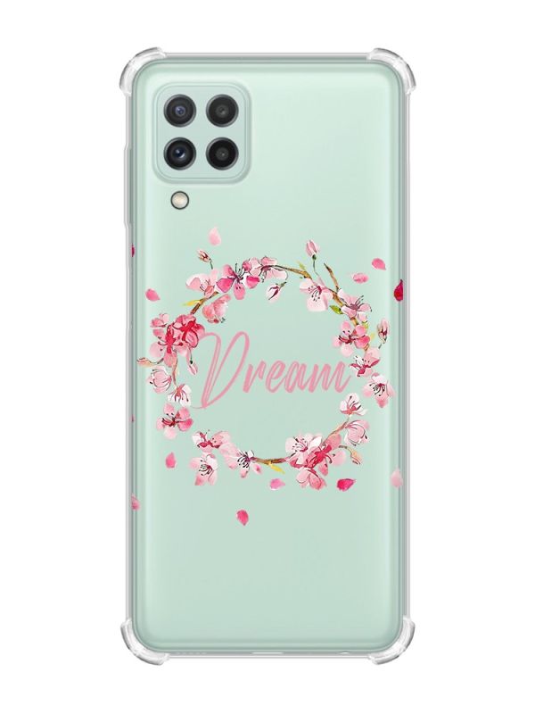 Чохол з потовщеними кутами на Samsung Galaxy A22 4G/M32/M22 :: Віночок з сакури (принт 284)