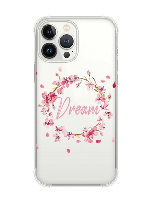 Чохол із потовщеними кутами на iPhone 14 Pro Max :: Віночок з сакури (принт 284)