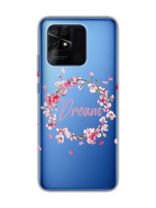 Прозорий чохол на Xiaomi Redmi 10C :: Віночок з сакури (принт 284)