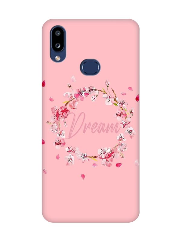 Матовий рожевий чохол на Samsung Galaxy A10ѕ A107 :: Віночок з сакури (принт 284)