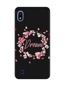 Матовий чорний чохол на Samsung Galaxy A10 (2019) A105 :: Віночок з сакури (принт 284)