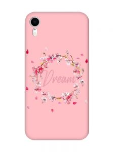 Матовий рожевий чохол на Apple iPhone XR :: Віночок з сакури (принт 284)