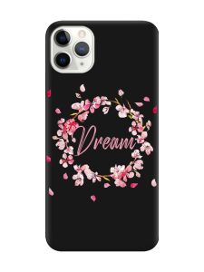 Матовий чорний чохол на iPhone 11 Pro Max (6.5) :: Віночок з сакури (принт 284)