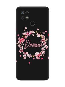 Матовий чорний чохол на Xiaomi Redmi 10C :: Віночок з сакури (принт 284)