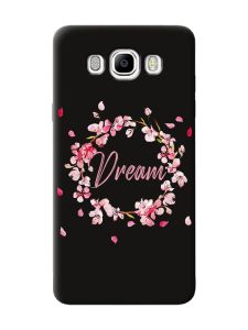 Матовий чорний чохол на Samsung Galaxy J7(2016) J710 :: Віночок з сакури (принт 284)
