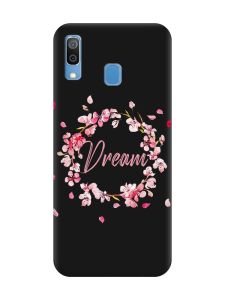 Матовий чорний чохол на Samsung Galaxy A30 (2019) / A20 (2019) :: Віночок з сакури (принт 284)