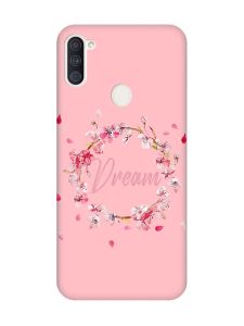 Матовий рожевий чохол на Samsung Galaxy A11 :: Віночок з сакури (принт 284)