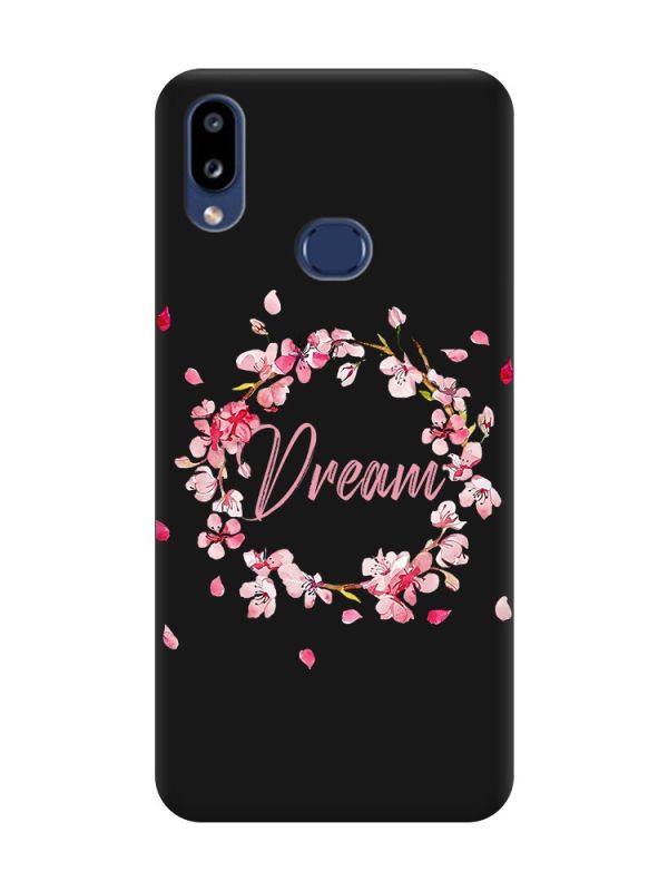 Матовий чорний чохол на Samsung Galaxy A10ѕ A107 :: Віночок з сакури (принт 284)