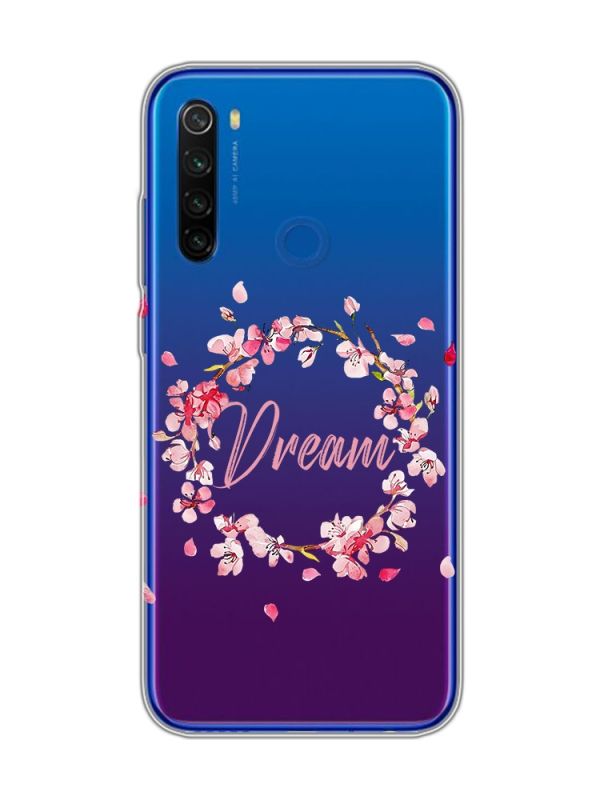 Прозорий чохол на Xiaomi Redmi Note 8T :: Віночок з сакури (принт 284)