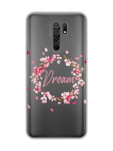 Прозорий чохол на Xiaomi Redmi 9 :: Віночок з сакури (принт 284)