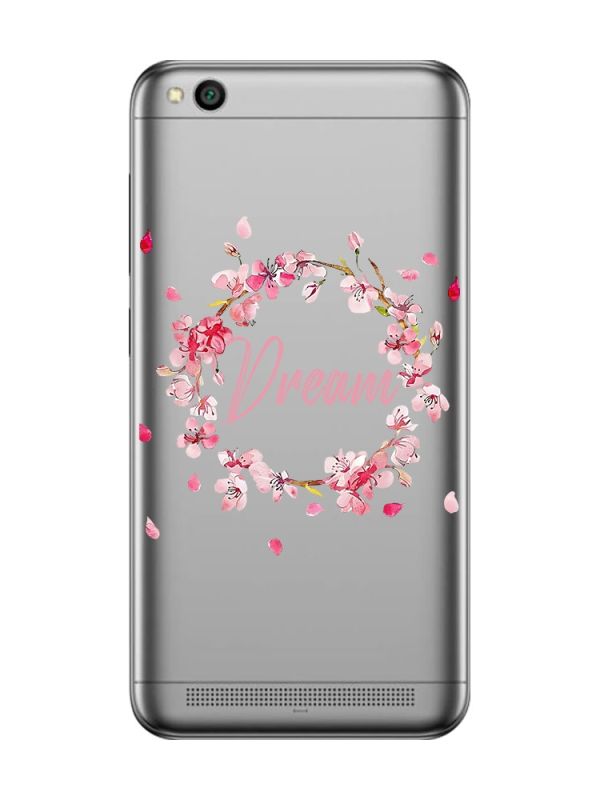 Прозорий чохол на Xiaomi Redmi 5A :: Віночок з сакури (принт 284)