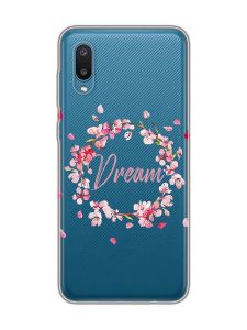 Прозорий чохол на Samsung Galaxy A02/A022 (2021) :: Віночок з сакури (принт 284)