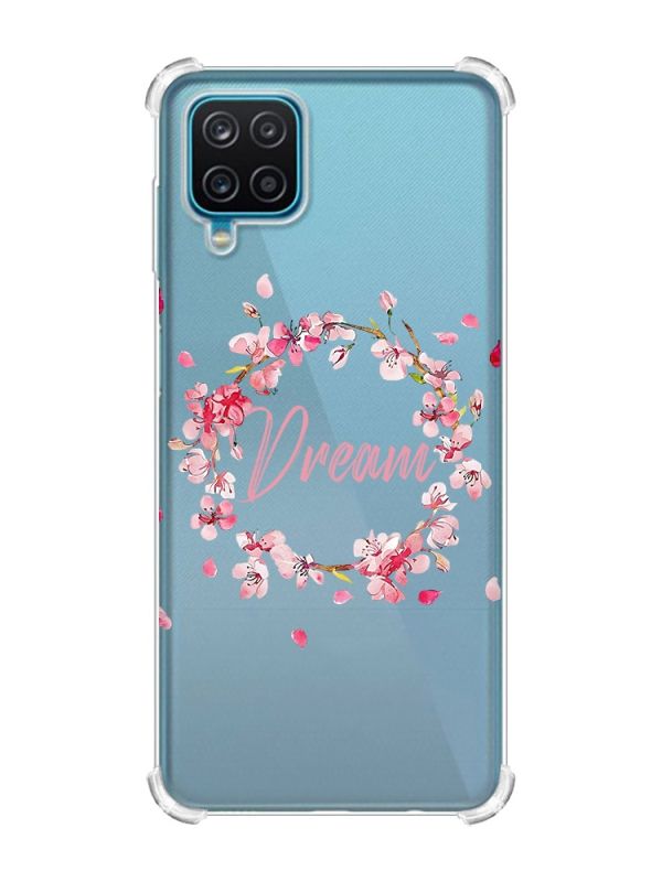 Чохол з потовщеними кутами на Samsung A12 4G :: Віночок з сакури (принт 284)