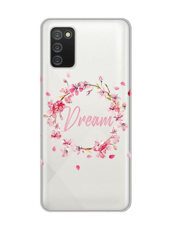 Прозорий чохол для Samsung Galaxy A02s :: Віночок з сакури (принт 284)