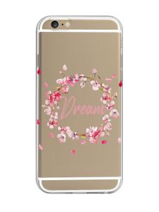 Прозорий чохол на iPhone 6/6s :: Віночок з сакури (принт 284)