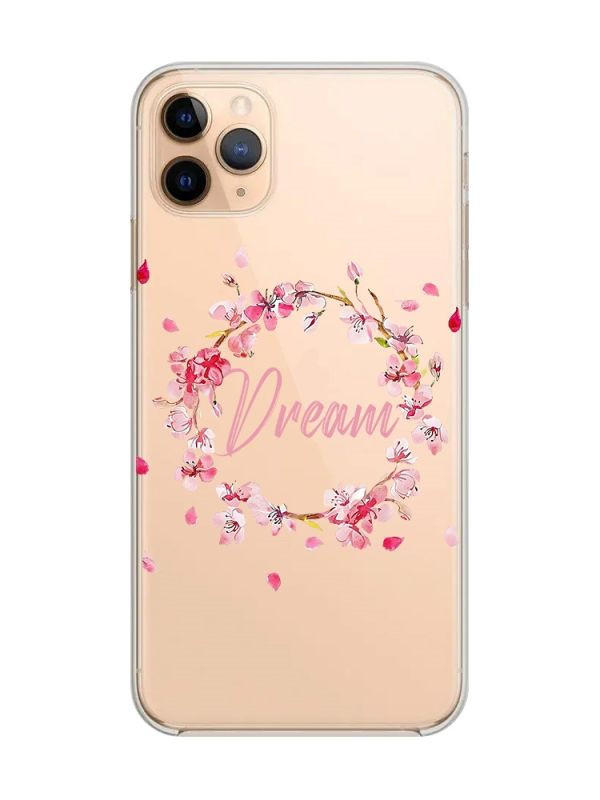 Прозорий чохол на iPhone 11 Pro Max (6,5) :: Віночок з сакури (принт 284)