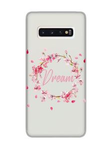 Прозорий чохол на Samsung Galaxy S10 :: Віночок з сакури (принт 284)