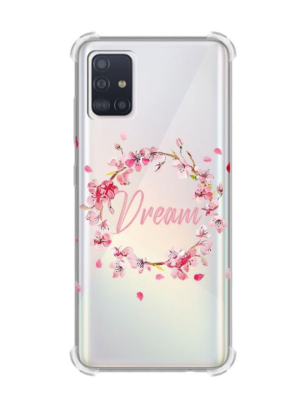 Чохол з потовщеними кутами на Samsung Galaxy A71 / A715 :: Віночок з сакури (принт 284)