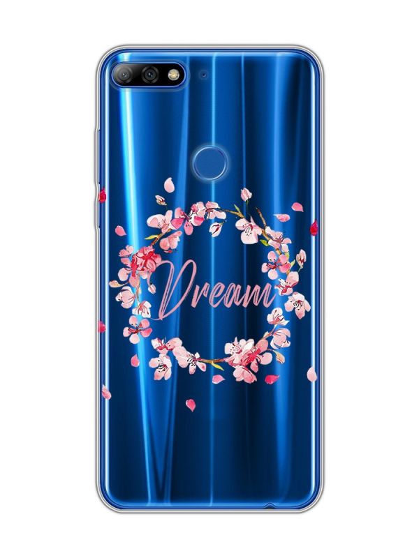 Прозорий чохол на Huawei Y7 2018 / Y7 prime 2018 :: Віночок з сакури (принт 284)
