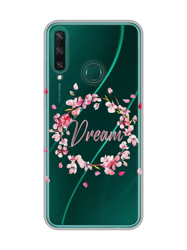 Прозорий чохол на Huawei Y6p :: Віночок з сакури (принт 284)