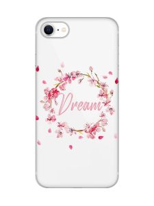 Прозорий чохол на iPhone SE 2020 :: Віночок з сакури (принт 284)