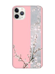 Матовий рожевий чохол на iPhone 11 Pro Max (6.5) :: Квітуча сакура (принт 285)