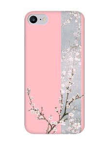 Матовий рожевий чохол на iPhone 7 / 8 :: Квітуча сакура (принт 285)