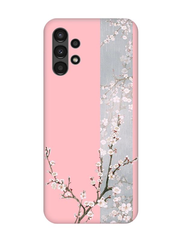 Матовий рожевий чохол на Samsung A13 4G :: Квітуча сакура (принт 285)