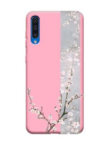 Матовий рожевий чохол на Samsung Galaxy A50 (2019) A505 :: Квітуча сакура (принт 285)