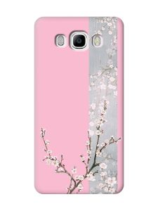 Матовий рожевий чохол на Samsung Galaxy J7(2016) J710 :: Квітуча сакура (принт 285)