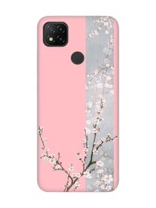Матовий рожевий чохол на Xiaomi Redmi 9C/10A :: Квітуча сакура (принт 285)