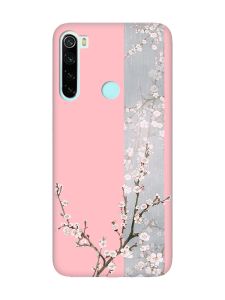 Матовий рожевий чохол на Xiaomi Redmi Note 8 :: Квітуча сакура (принт 285)