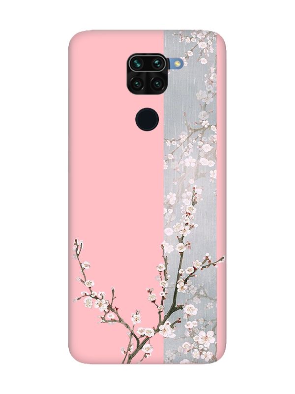 Матовий рожевий чохол на Xiaomi Redmi Note 9 :: Квітуча сакура (принт 285)